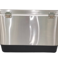 Balde de Gelo Metálico Clássico 30L/40L/50L, Caixa Térmica para Manter Frio, Ideal para Praia