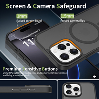 Étuis de téléphone portable magnétiques de luxe pour iPhone 15 Pro Max, coque semi-transparente givrée, effet peau mate, PC rigide, TPU souple
