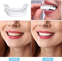 Placages de fausses dents supérieures et inférieures en silicone les plus populaires couvre-dents blanchissant Comfort Flex Denture Braces