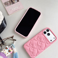 Étui de téléphone luxueux 17 Pro Max avec nœud mignon pour 17 16 15 14 13 12 Pro Max, coque en silicone souple, protection intégrale contre les chocs pour iphone18
