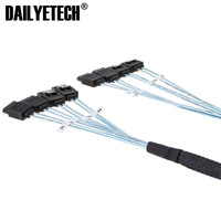 Kabel Data Mini SAS 0.5m 4sata ke 4sata 3.0 7p untuk Casing Komputer, Host, Server Grup 6Gbps 4 Port