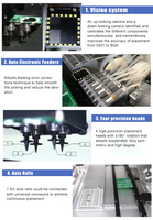 Machine de Placement Automatique SMT de Haute Précision pour Bureau, Monteur de LED CMS, Ligne de Production d'Assemblage de PCB NeoDen4 avec Rails