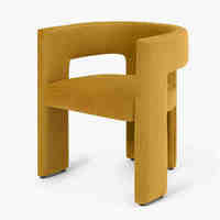 Innen möbel Nordic Italian Fabric Chair Freizeit Holzrahmen Gebogene Rückenlehne Sessel Indoor Single Sofa Chair