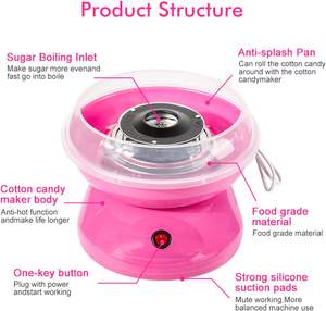 Máquina Portátil para Hacer Algodón de Azúcar, Máquina Eléctrica Automática para Hacer Algodón de Azúcar en Casa, Mini Máquina para Hacer Algodón de Azúcar para Niños, Regalo - Product Image 2