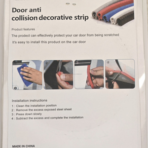 Bande de protection de bord de carrosserie flexible <span class=keywords><strong>en</strong></span> caoutchouc <span class=keywords><strong>noir</strong></span> pour porte de voiture, moulage de protection universel, <span class=keywords><strong>garde</strong></span>-bord <span class=keywords><strong>en</strong></span> métal tranchant - Product Image 6