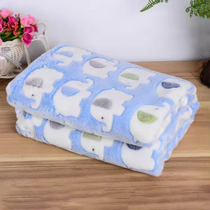Fluffy Coral Fleece Pet Blanket Bone Printed Flannel Dog Throw Blanket for <b>Bed</b> <b>Comfortable</b> and Stylish - Product Image 2