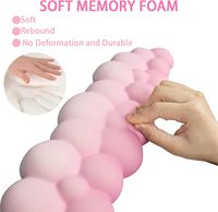 Repose-poignet ergonomique rose pour souris et clavier, support de bras pour bureau d'ordinateur, tapis de souris mignon pour ordinateur portable de bureau
