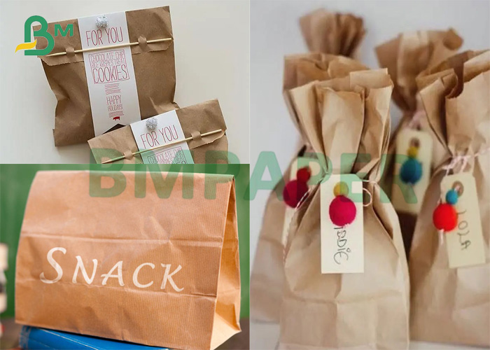 40gsm 70gsm BKP Sack Kraft Paper For Brown Food Packing Bag Wide 0.5m - 2.5m