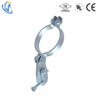 Collier de serrage en acier au carbone UTT20 homologué CE FM, diamètre 1"-8", galvanisé, collier sismique NFPA13, attache anti-oscillation pour sprinkler, non réglable