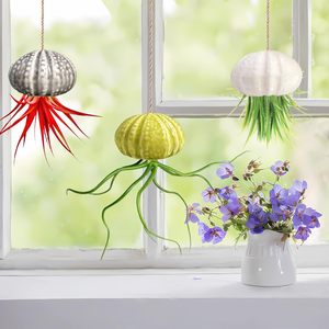 Support de plante suspendu en céramique pour plantes aériennes, design de dessin animé, pot de fleurs pour jardin d'intérieur, support suspendu parfait pour les plantes aériennes - Product Image 1