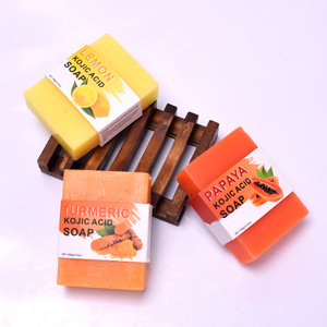 Papaya Lemon handmade essential oil Turmeric Kojic Acid <b>Soap</b> Bar Whitening For All Skin Types Solid Hand <b>Soap</b> Regular Size - Product Image 6