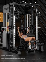 Máquina Smith para Gimnasio en Casa, Cable Crossover, Entrenamiento Deportivo de Levantamiento de Pesas