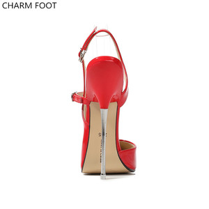 Estate delle donne alla moda Parola fibbia In Metallo 16 centimetri super high stiletto degli alti talloni dei <span class=keywords><strong>sandali</strong></span> - Product Image 5