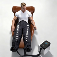 KONBEST 9490MAX Masseur de jambes à compression professionnel 4 chambres Pression 30-240 mmHg Contrôle du temps Batterie ultra longue durée