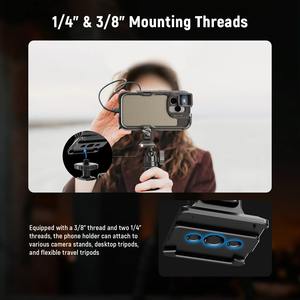 Esnek arca'ya taban telefon tripodu \ "& 1/4 \" konuları ile uyumlu 2. Gen 16 15 Pro/15 Pro Max S24 Ultra <span class=keywords><strong>Ca</strong></span> - Product Image 4