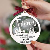 Ornements de Noël en bois gravés au laser personnalisés pour le salon, la chambre, la porte, cadeau personnalisé découpé au laser
