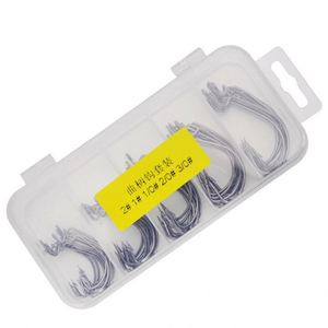 OEM 50pcs/box 5 크기 38105 고 탄소 강철 낚시 후크 가시 지그 후크 웜 소프트 미끼 센코 미끼 텍사스 리그 후크 키트 - Product Image 5