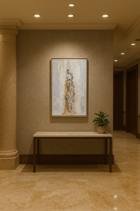 Pinturas Abstractas Hechas a Mano Sin Marco de Naoaki Yamamoto, la Otra y la Máscara, un Abstracto de la Identidad y la Existencia, Decoración de Arte para el Hogar para Pared - Product Image 2