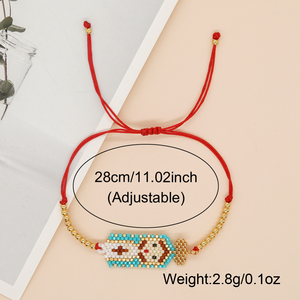 Pulseras de cuentas de semillas Resoul hechas a mano con diseño de muñeca Matryoshka, joyería de la <span class=keywords><strong>amistad</strong></span> con hilo rojo de la suerte para mujeres <span class=keywords><strong>y</strong></span> niñas, regalo - Product Image 4
