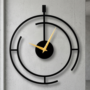 Reloj de Pared Redondo Minimalista de Metal, Diseño Geométrico Abstracto, Reloj Analógico de Cuarzo Silencioso para Colgar en la Sala de Estar - Product Image 3