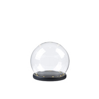 Vase sphérique en verre borosilicate pour fleurs préservées, avec éclairage, base et couvercle anti-poussière, design Astronaute et blocs de construction, type boîte mystère