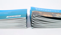 Enveloppe en papier A4 à couverture rigide, pliée, reliée à la piqûre à cheval, pour contrats, brochures d'assurance, impression personnalisée, dossier de documents
