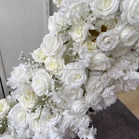 Arche de mariage en forme de cœur « Marry Me » à vendre en gros - Cadre d'arche de fleurs en rayonne rouge pour les propositions et les cérémonies