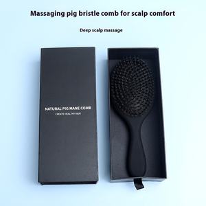 فرشاة كبيرة مدمجة من Mauri فرشاة شعر صغيرة مع صندوق تفكيكها عبوة سائبة فارغة فرشاة شعر بشعيرات الخنزير - Product Image 4