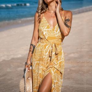 จั๊มสูทสไตล์ฮาวายคุณภาพสูง โชว์เนินอก สายเดี่ยว ผ้าเรยอน 100% เนื้อนุ่ม พิมพ์ลาย จั๊มสูทแบบชิ้นเดียวสั่งทำได้ - Product Image 5