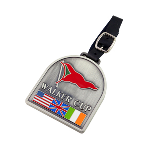 Wholesale Custom logo Golf <b>Bag</b> <b>Tag</b> Luggage <b>Bag</b> <b>Tag</b> PU Leather Strap Hang <b>Tag</b> - Product Image 2