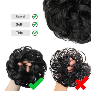 Cola de Caballo Invisible de Fibra Química con Diseño de Capullo de Flor para Mujer, Estilo Europeo y Americano, Esponjosa, Natural y Larga - Product Image 1