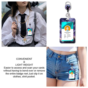 <span class=keywords><strong>Porte</strong></span>-<span class=keywords><strong>badge</strong></span> rétractable amusant pour chat, protège-documents et cartes vertical pour infirmières, médecins, enseignants, étudiants, <span class=keywords><strong>porte</strong></span>-carte d'identité - Product Image 4