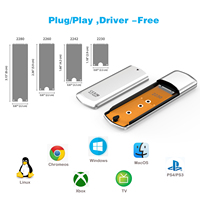 FIDECO Aluminio USB C 3.1Gen2 10Gbps Herramienta Gratis M2 SATA Caja SATA Ssd Boxeo