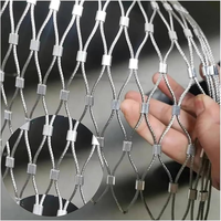 Grillage en fil d'acier inoxydable pour décoration, clôture, câbles, filet de protection flexible en acier, grille de sécurité 30 50 70 100mm