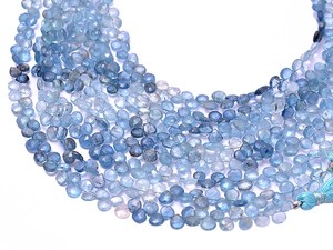 AAA + aguamarina 5mm-6mm cuenta Offiki aguamarina corazón Briolette Natural Multi aguamarina cuentas de piedras preciosas semipreciosas para joyería - Product Image 2