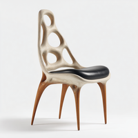 Ensemble de chaises de salle à manger en bois massif, design moderne, table de cuisine rembourrée à dossier haut, meubles de luxe pour restaurant, café, hôtel