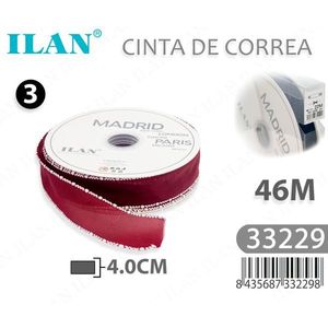 สายรัดผ้าทอ ILAN ขนาด 4.0 ซม. ยาว 46 ม. สีแดง สำหรับงานประดิษฐ์และตกแต่ง - Product Image 3