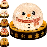 Produit phare : Bonhomme de neige de Noël amusant en forme de boulette, fait main, en TPR, jouet de fête, jouet de décompression à poser