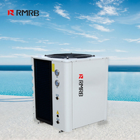 Pompe à chaleur commerciale à source d'eau RMRB RMRB-03YR-D 12kW, compresseur à vis R410A, haute performance énergétique (COP), 380V, pour piscines et hôtels