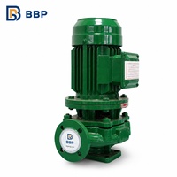Pompa Sentrifugal Pipa Horizontal Desain In-line Berflens Besi Cor/Baja Tahan Karat Tekanan 150m untuk Air Bangunan