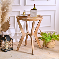 Table basse en bois massif de style naturel INNOVA HOME, plateau décoratif pliable, design antique, durable, montage facile, meubles pour la maison