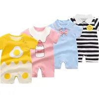 男の子の赤ちゃんの服綿100% 0 3 6 9 1218ヶ月半袖夏の女の子男の子ロンパース幼児幼児男の子かわいい服