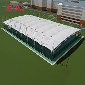 Structure de toit de court de tennis en membrane architecturale tendue en PVDF avec structure en acier - Product Image 1