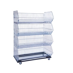 Toptan çinko katlanır İstifleme kafesi demir galvanizli depolama kafesi katlanabilir süpermarket depo - Product Image 4
