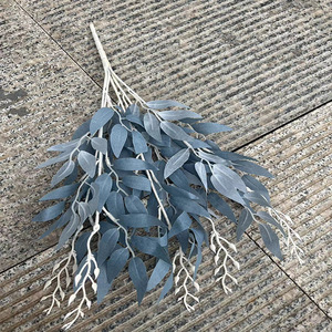 Drea Hot Bán Trang Trí Đám Cưới Liễu Lá Màu Xanh Lá Cây Thân Cây 5 Chi Nhánh Treo Bó Nhân Tạo Trang Trí Cây Liễu Lá - Product Image 5