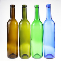 Botol Anggur Antik Hijau Bordeaux Grosir Pabrik 750ml 75CL Botol Anggur Hijau Antik dengan Gabus