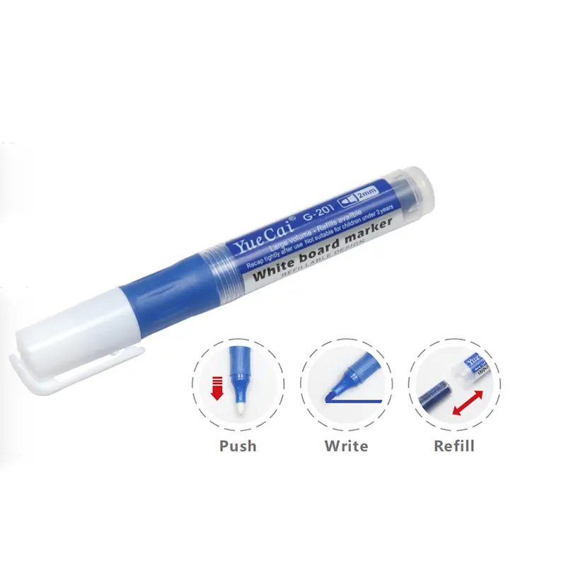 Refillable Whiteboard Marker Pen with Fine Tip Black & Green Dry-Erase Ink Certified EN71 Made of Plastic & PP
