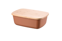 Conteneur de rangement pour pain de grande capacité en gros, boîte à pain en plastique pour la cuisine, boîte à pain avec couvercle en bambou