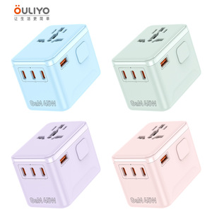 OULiYO GaN Travel Adapter 45W 4 USB Ports PD <b>Fast</b> <b>Charging</b> Universal <b>Plug</b> Converter - Product Image 2