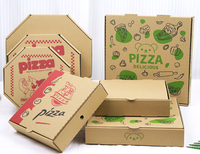 Boîte à pizza économique en carton ondulé, qualité alimentaire, anti-fuite, pour plats à emporter, idéale pour snack-bars et banquets